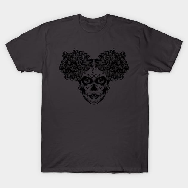 Skull Girl T-Shirt by machmigo